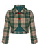 Giacca scozzese verde con risvolto anni '50