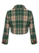 Giacca scozzese verde con risvolto anni '50