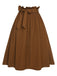 Gonna con cintura elastica in vita marrone anni '50