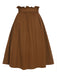 Gonna con cintura elastica in vita marrone anni '50