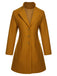 Cappotto in lana tinta unita con revers giallo medio anni '40