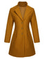 Cappotto in lana tinta unita con revers giallo medio anni '40