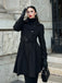Cappotto aderente con revers in tinta unita marrone anni '50