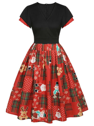 Abito da Babbo Natale a quadri rosso anni '50