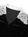 2PCS Top in velluto e gonna a sirena anni '30