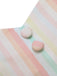 Abito a righe spalline sottili multicolore anni '50