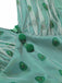 Tuta corta avocado con scollo a V in rete verde anni '50