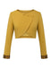 Cappotto corto con bottoni giallo anni '50