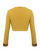 Cappotto corto con bottoni giallo anni '50