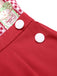 Tuta lunga cupcake e ciliegie con spalline rosso anni '30