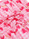Abito ciliegie con spalline sottili rosa anni '50