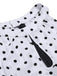 Tuta lunga a pois con scollo all'americana blu anni '40