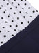 Tuta lunga a pois con scollo all'americana blu anni '40