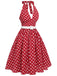 Abito rosso a pois anni '50