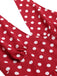 Abito rosso a pois anni '50