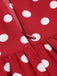 Abito rosso a pois anni '50