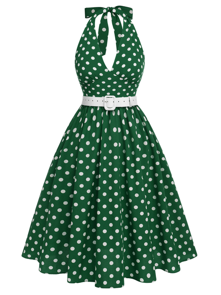 Abito rosso a pois anni '50