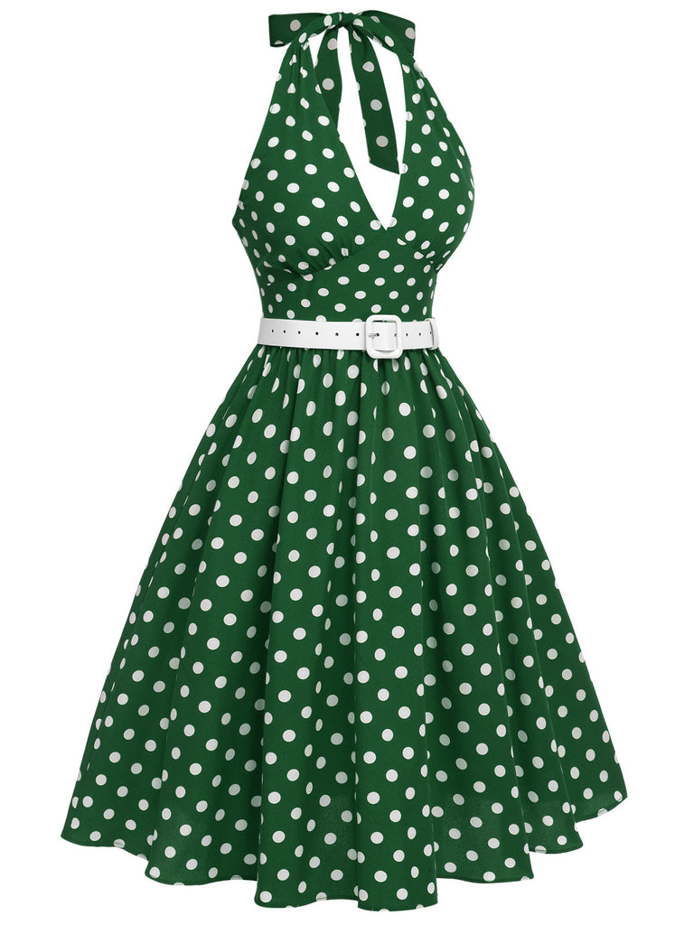 Abito rosso a pois anni '50