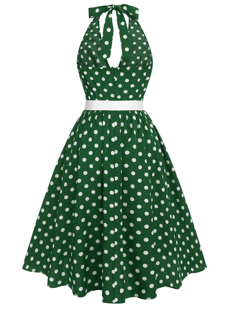 Abito rosso a pois anni '50