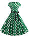Abito a pois a maniche corte anni '50