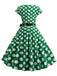 Abito a pois a maniche corte anni '50