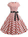 Abito a pois a maniche corte anni '50