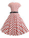 Abito a pois a maniche corte anni '50