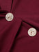 Abito a maniche lunghe con revers rosso violaceo anni '40