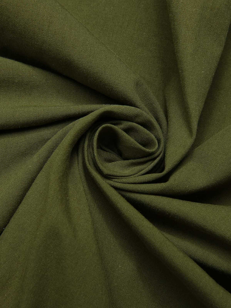 [Prevendita] Abito risvolto bottoni a tinta unita verde militare anni '40