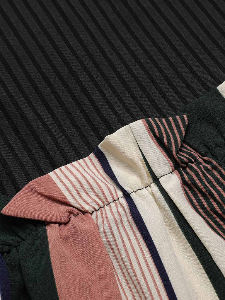 [Prevendita] Tuta corta in maglia a righe cintura anni '50