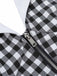 Tuta lunga plaid scollo all'americana nero anni '40