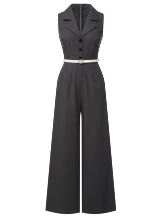 Tuta lunga scollo a V e revers in pizzo patchwork anni '40