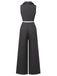 Tuta lunga scollo a V e revers in pizzo patchwork anni '40