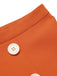 2PCS Top floreale scollo a cravatta e gonna bottoni anni '60