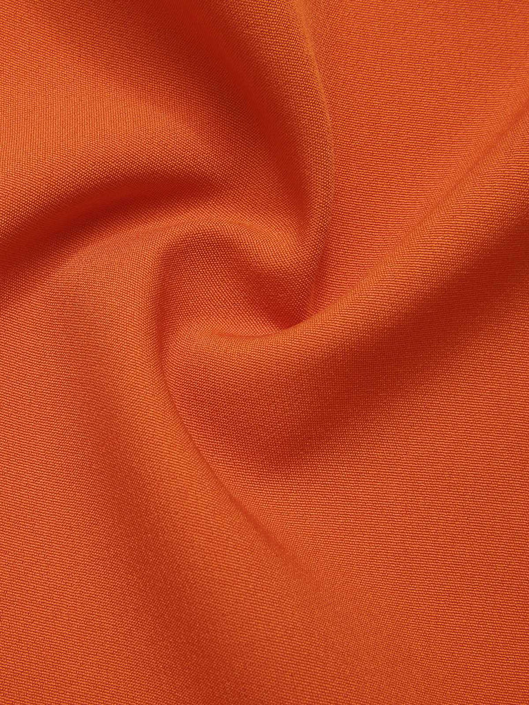 Gonna cintura bottoni in tinta unita rosso arancione anni '60