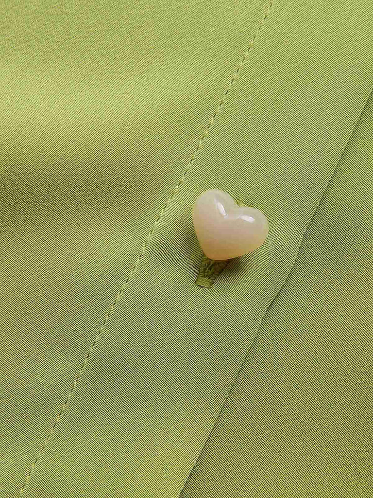 2PCS Camicia con bottoni e gonna a pois verde anni '40