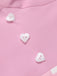 Abito plaid con spacchi a cuore rosa anni '60