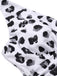 Costumi intero leopardo scollo a V patchwork nero anni '30