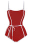 Costume intero con fodera rosso anni '60