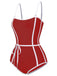 Costume intero con fodera rosso anni '60