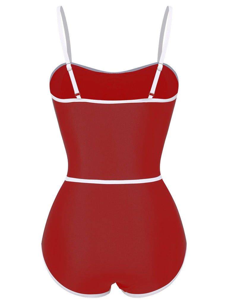 Costume intero con fodera rosso anni '60