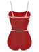 Costume intero con fodera rosso anni '60