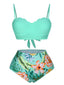 Costumi piante tropicali con spalline sottili verde anni '60
