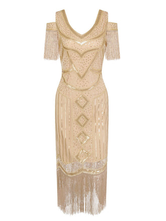 Abito Gatsby nappe perline paillettes anni '20