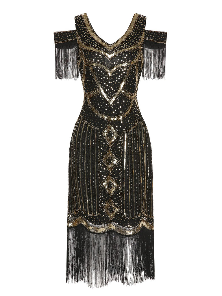 Abito Gatsby nappe perline paillettes anni '20