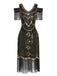 Abito Gatsby nappe perline paillettes anni '20