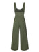 Tuta lunga ampia plissettato verde militare anni '30