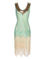 Abito scollo a V nappe in paillettes anni '20