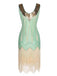 Abito scollo a V nappe in paillettes anni '20