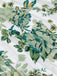 Abito floreale cintura scollo rotondo verde anni '40